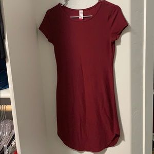 Maroon stretchy dress